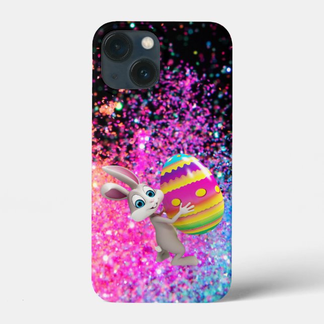 Easter Bunny Easter Egg Holiday Sparkle Case-Mate iPhone Case (Back)