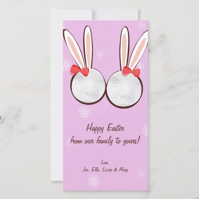 Easter Bunny Easter Photo Cards (Front)