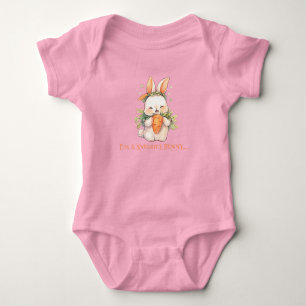Easter Bunny Eating a Carrot Baby Bodysuit