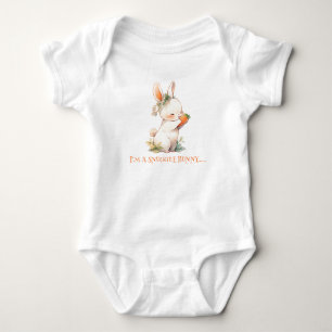 Easter Bunny Eating a Carrot Baby Bodysuit