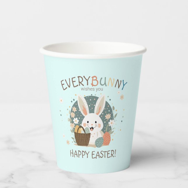 Easter Bunny Egg Basket ID1013 Paper Cups (Front)