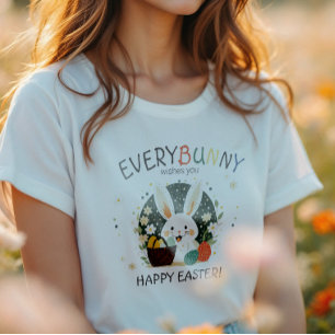 Easter Bunny Egg Basket ID1013 Tri-Blend Shirt