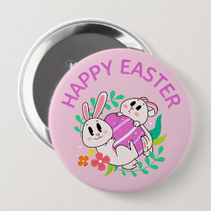 Easter Bunny Egg Hug Button