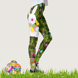 Easter Bunny Egg Hunt Comfortable Mum's Working Leggings