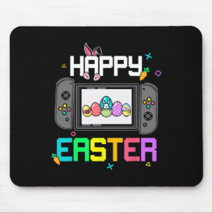 Easter Bunny Egg Hunt Gamer Kids Boys Mens Video G Mouse Pad