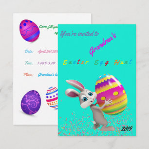 Easter Bunny Egg Hunt w/ Sprinkles Invitation