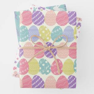 Easter Bunny Eggs 3 Designs Gift Wrap