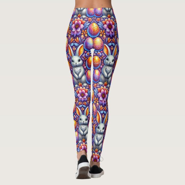 EASTER BUNNY ~ Eggs 3D~ Leggings (Back)