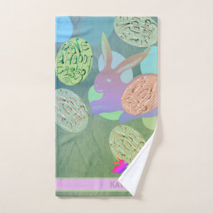 Easter Bunny Eggs  Bath Towel Set