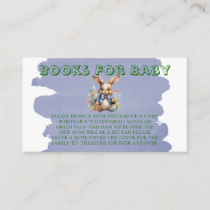 Easter Bunny Eggs Floral Books For Baby Enclosure Card