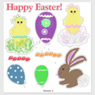 Easter Bunny Eggs Laser Cut Vinyl