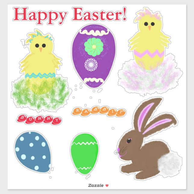 Easter Bunny Eggs Laser Cut Vinyl (Sheet)