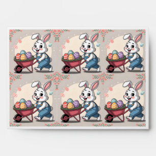 Easter Bunny Eggs & Wheelbarrow Envelope