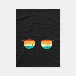 Easter bunny face sunglasses retro rabbit men boyE Fleece Blanket