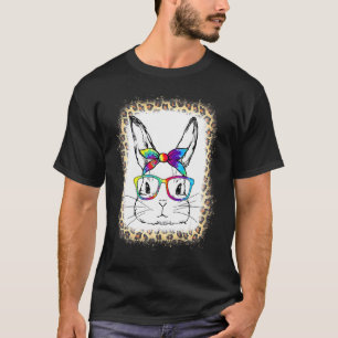 Easter Bunny Face Sunglasses Tie Dye Glasses Headb T-Shirt