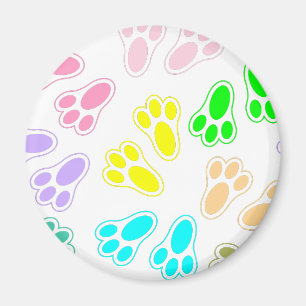 Easter Bunny Feet Pattern Custom Magnet