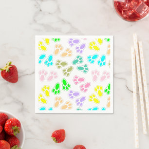 Easter Bunny Feet Pattern Custom Napkin