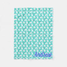 Easter Bunny Fleece Lap Blanket for Wheelchair