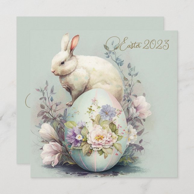 Easter Bunny Florals  (Front/Back)