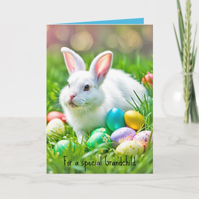 Easter Bunny For Grandchild Card (Front)
