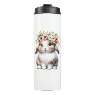 Easter Bunny for Women Girls - Easter Bunny Flower Thermal Tumbler