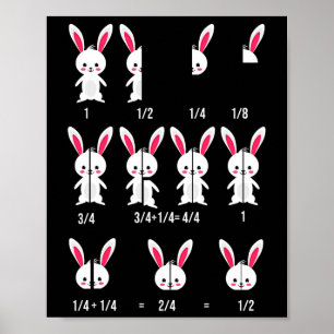 Easter Bunny Fractions Fun - Math Learning Design  Poster