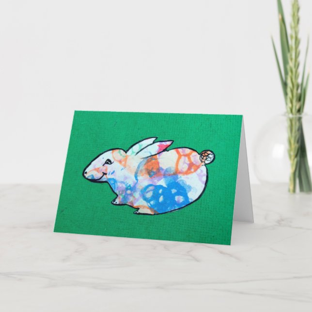Easter Bunny Frameable Art Card (Front)