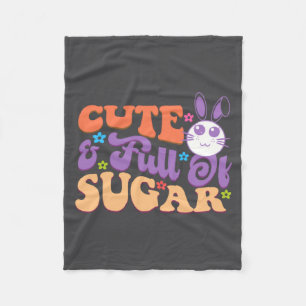Easter Bunny Full Sugar Easter Illustration Fleece Blanket