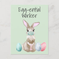 Easter bunny Funny Essential Worker Covid