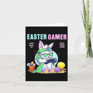 Easter Bunny Funny Gamer Video Game Boys Girls  Card