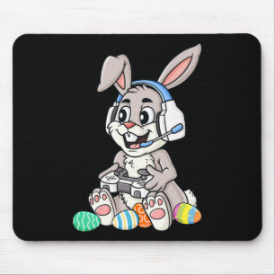Easter Bunny Gamer Fun Eggs Gaming Toddler Boys Ki Mouse Pad