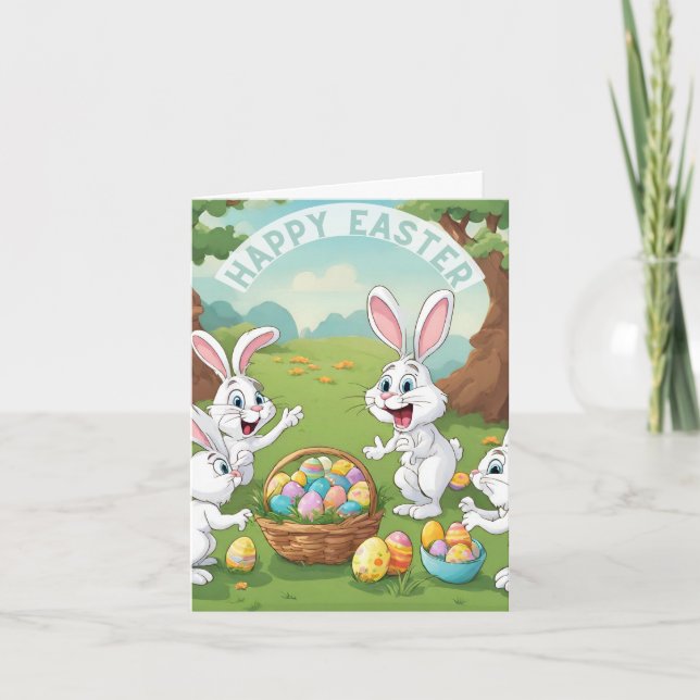 Easter Bunny Gathering Card (Front)