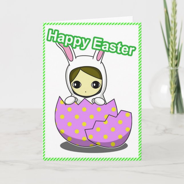 Easter Bunny Girl card (Front)