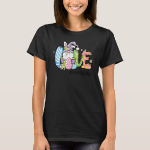 Easter Bunny Gnome Love Midwife Life Birth Doula E T-Shirt