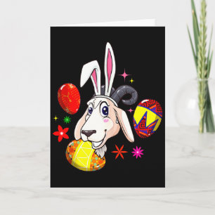 Easter Bunny Goat Funny Farmer Easter Goat Tank To Card
