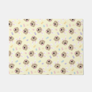 Easter Bunny Golden Retriever Pattern Doormat