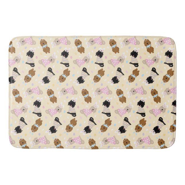 Easter Bunny Goldendoodle Dogs Bath Mat (Front)