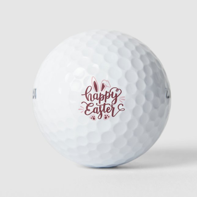 Easter Bunny Golf Balls – Cute Happy Easter Gift  (Front)