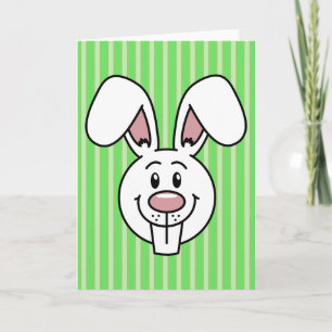 Easter Bunny (Green) Greeting Card