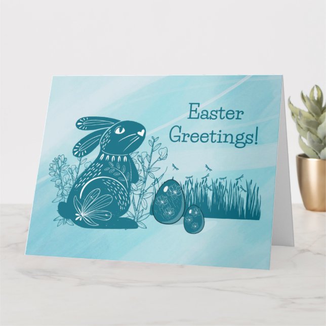 EASTER BUNNY GREETING CARD (Small Plant)