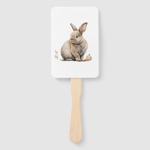 Easter Bunny Hand Fan