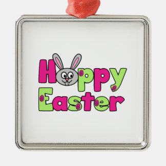 Easter Bunny Happy Easter Eggs Metal Tree Decoration
