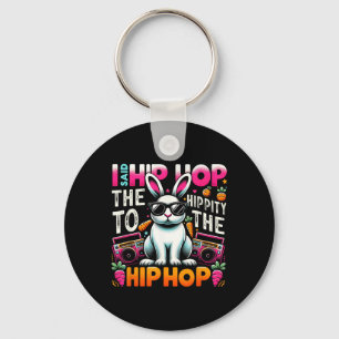 Easter Bunny Hip Hop Hippity Funny Women Girls Kid Key Ring