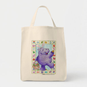 Easter Bunny Hippo Tote Bag