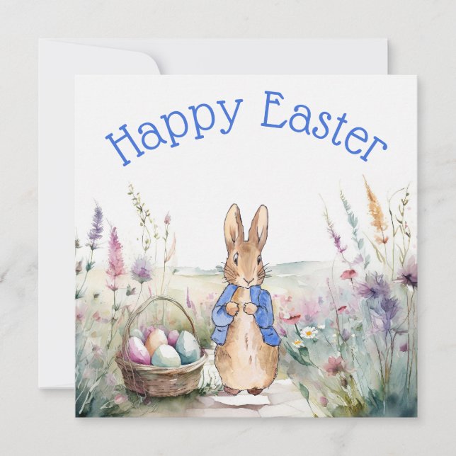 Easter bunny holiday card (Front)