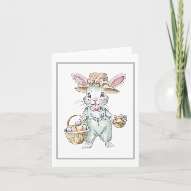 Easter Bunny Holiday Card (Front)
