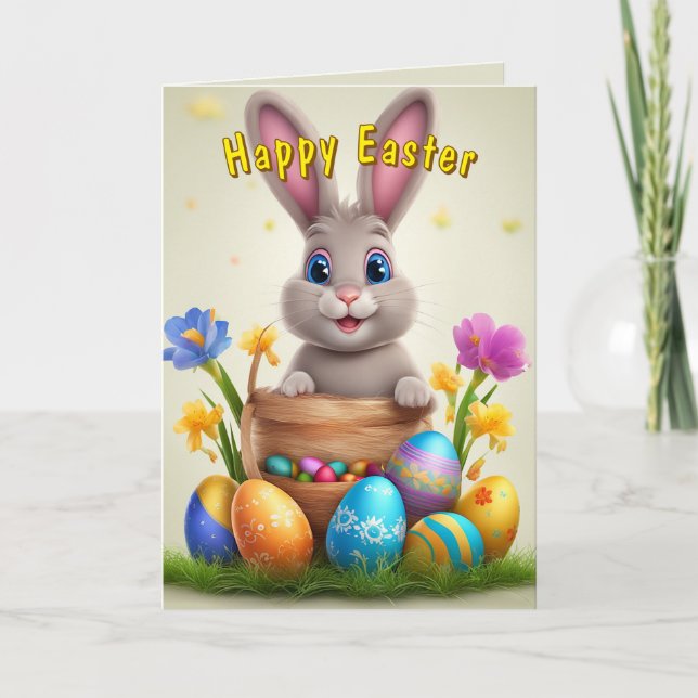 Easter Bunny Holiday Card (2) (Front)