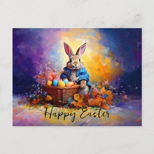 Easter Bunny  Holiday Postcard (Front)