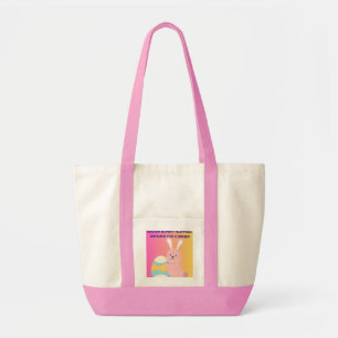 Easter Bunny Hopping Around the Corner Tote Bag