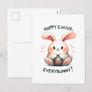 Easter Bunny Hoppy Easter, Everybunny! Holiday Postcard